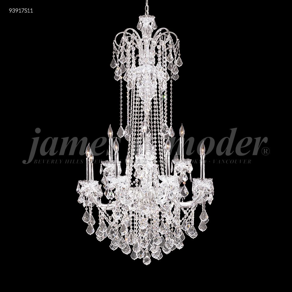 James R Moder Crystal 93917S11 Maria Elena Entry Chandelier in Silver