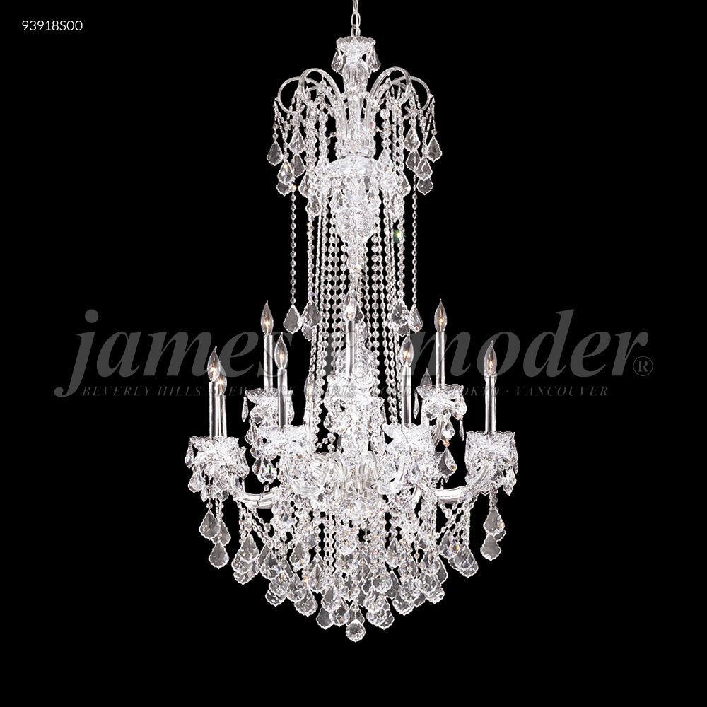 James R Moder Crystal 93918S00 Maria Elena Entry Chandelier in Silver