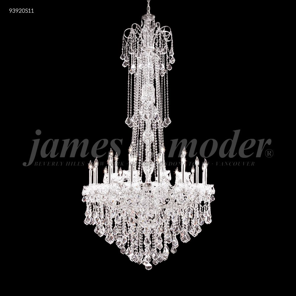 James R Moder Crystal 93920S11 Maria Elena Entry Chandelier in Silver