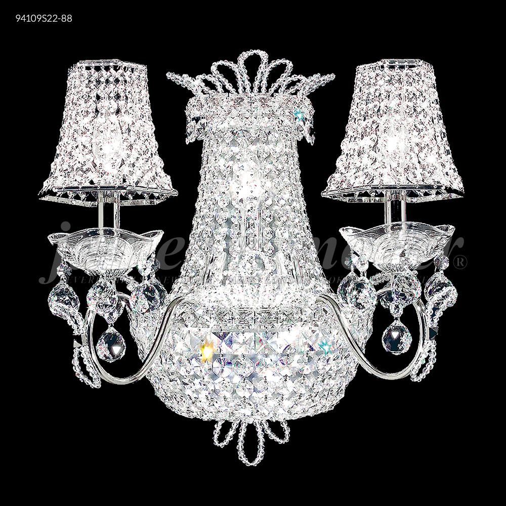 James R Moder Crystal 94109G00-55 Princess Wall Sconce with 2 Arms in Gold