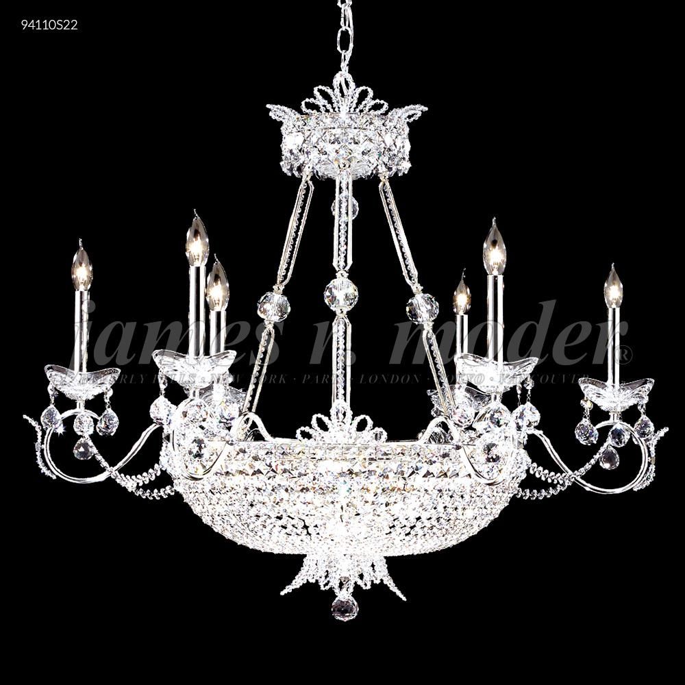 James R Moder Crystal 94110G00-55 Princess Chandelier with 6 Arms in Gold