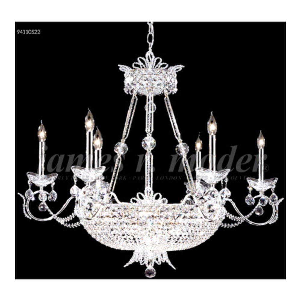 James R Moder Crystal 94110GG0055 Princess Chandelier with 6 Arms in Gold Accents Only