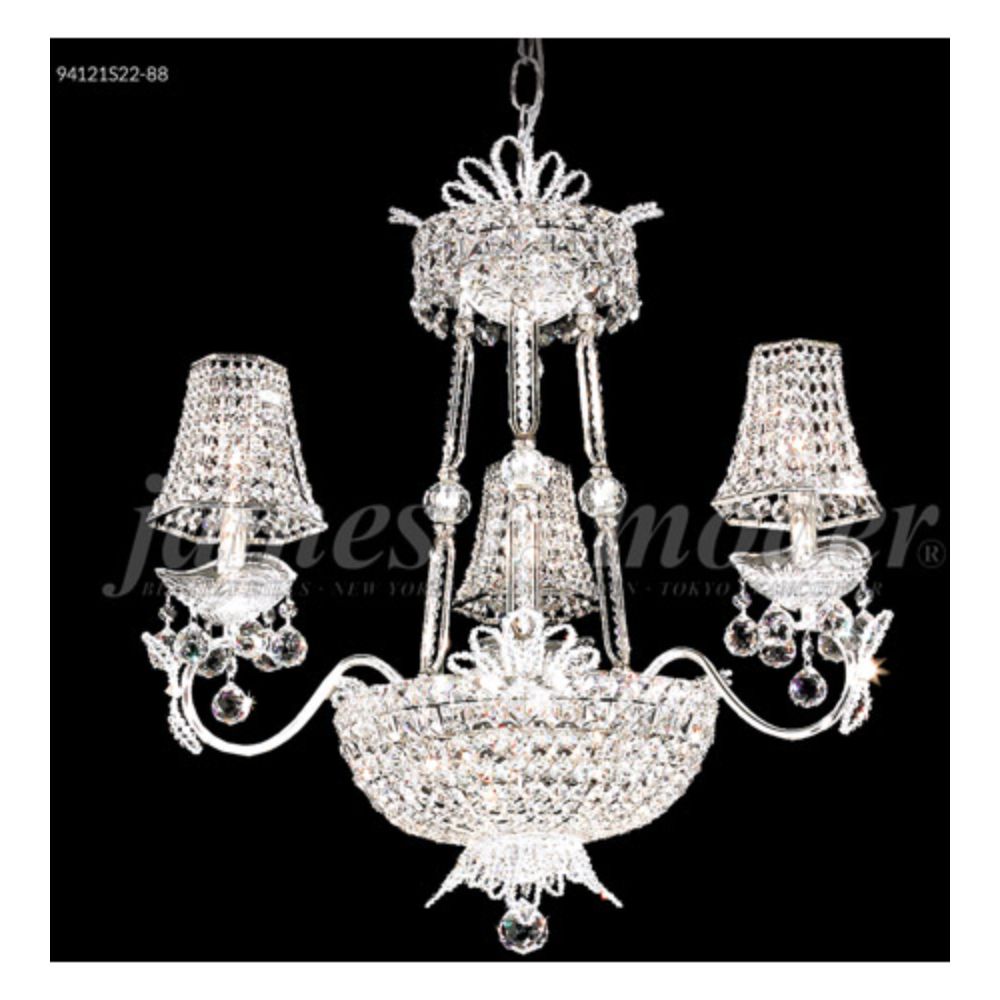 James R Moder Crystal 94121GG00 Princess Chandelier with 3 Arms in Gold Accents Only