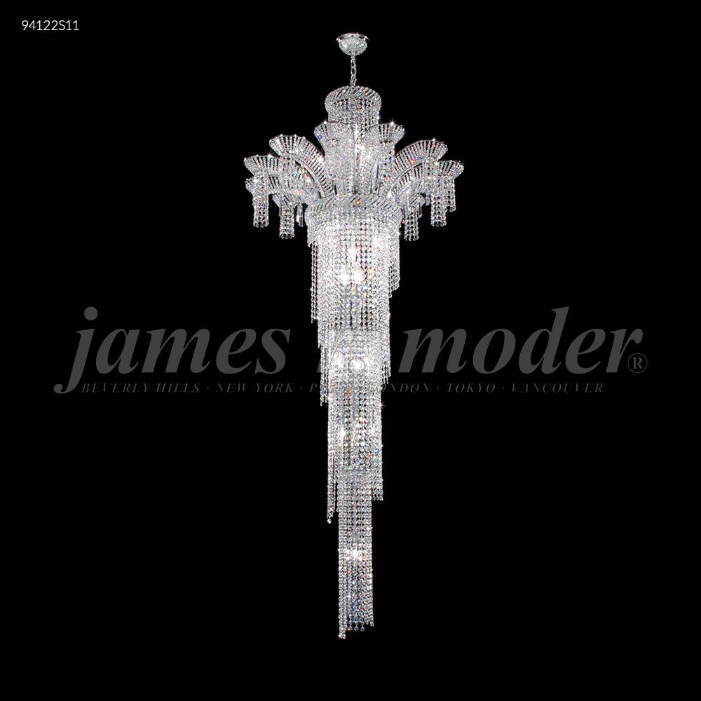 James R Moder Crystal 94122S11 Princess Collection Entry Chandelier in Silver