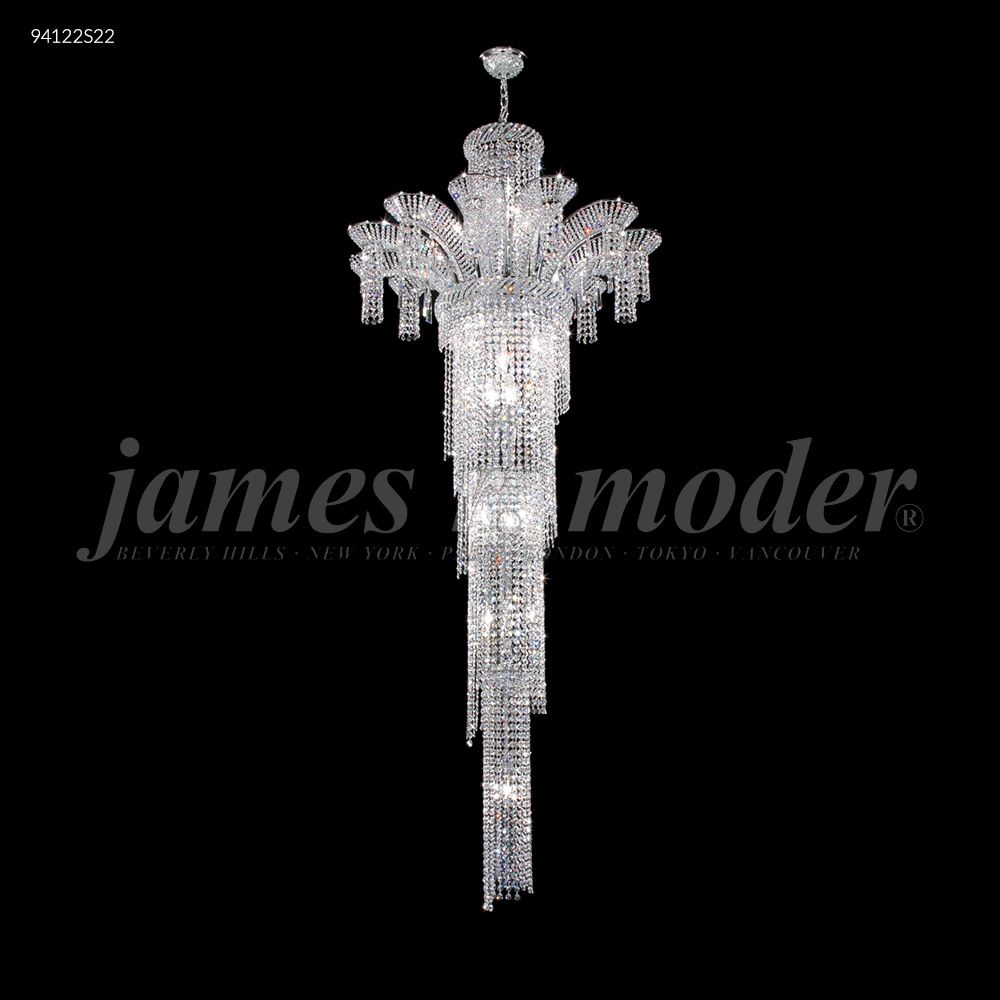 James R Moder Crystal 94122S22 Princess Collection Entry Chandelier in Silver