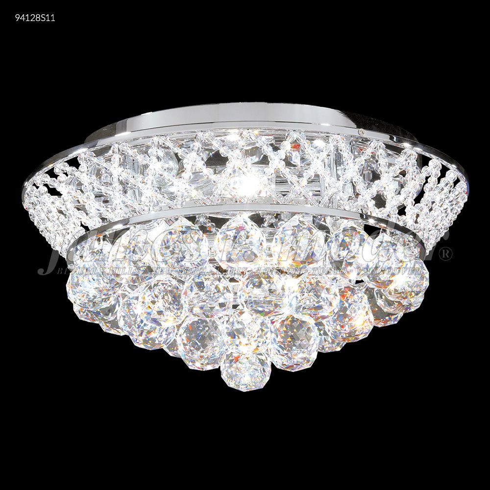 James R Moder Crystal 94128S11 Jacqueline Collection Flush Mount in Silver