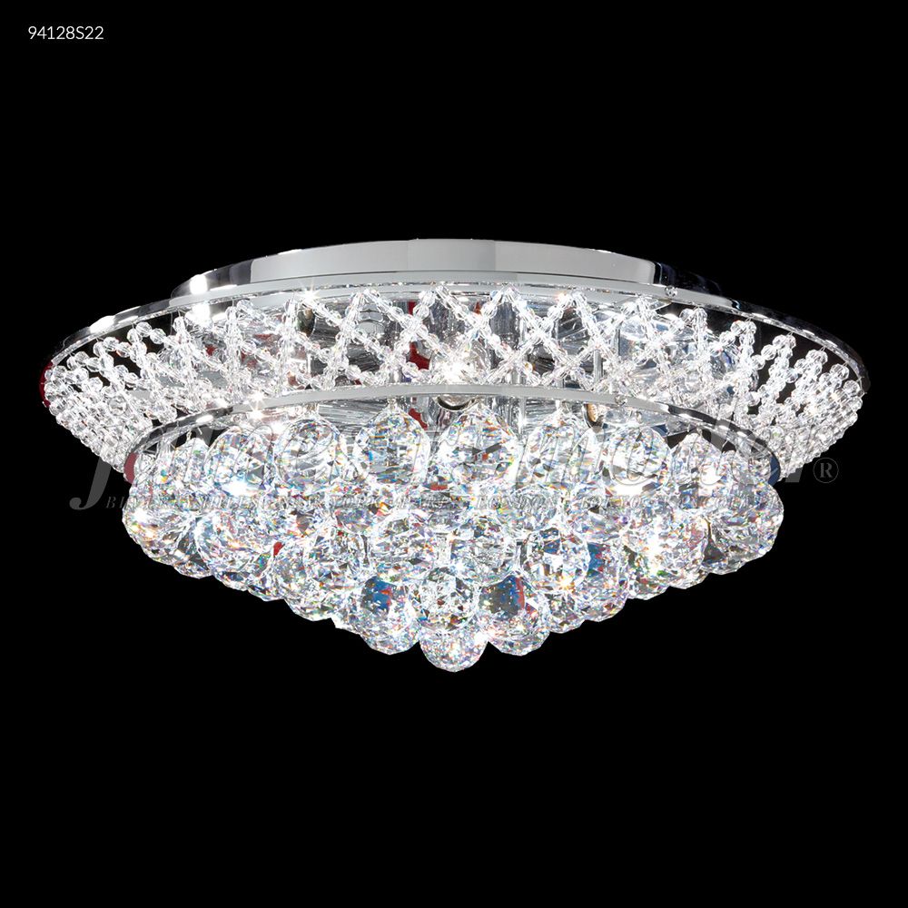James R Moder Crystal 94128S22 Jacqueline Collection Flush Mount in Silver