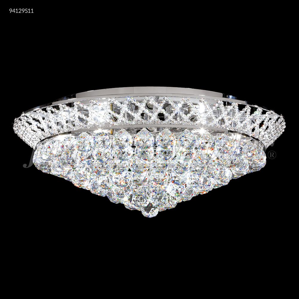 James R Moder Crystal 94129S11 Jacqueline Collection Flush Mount in Silver