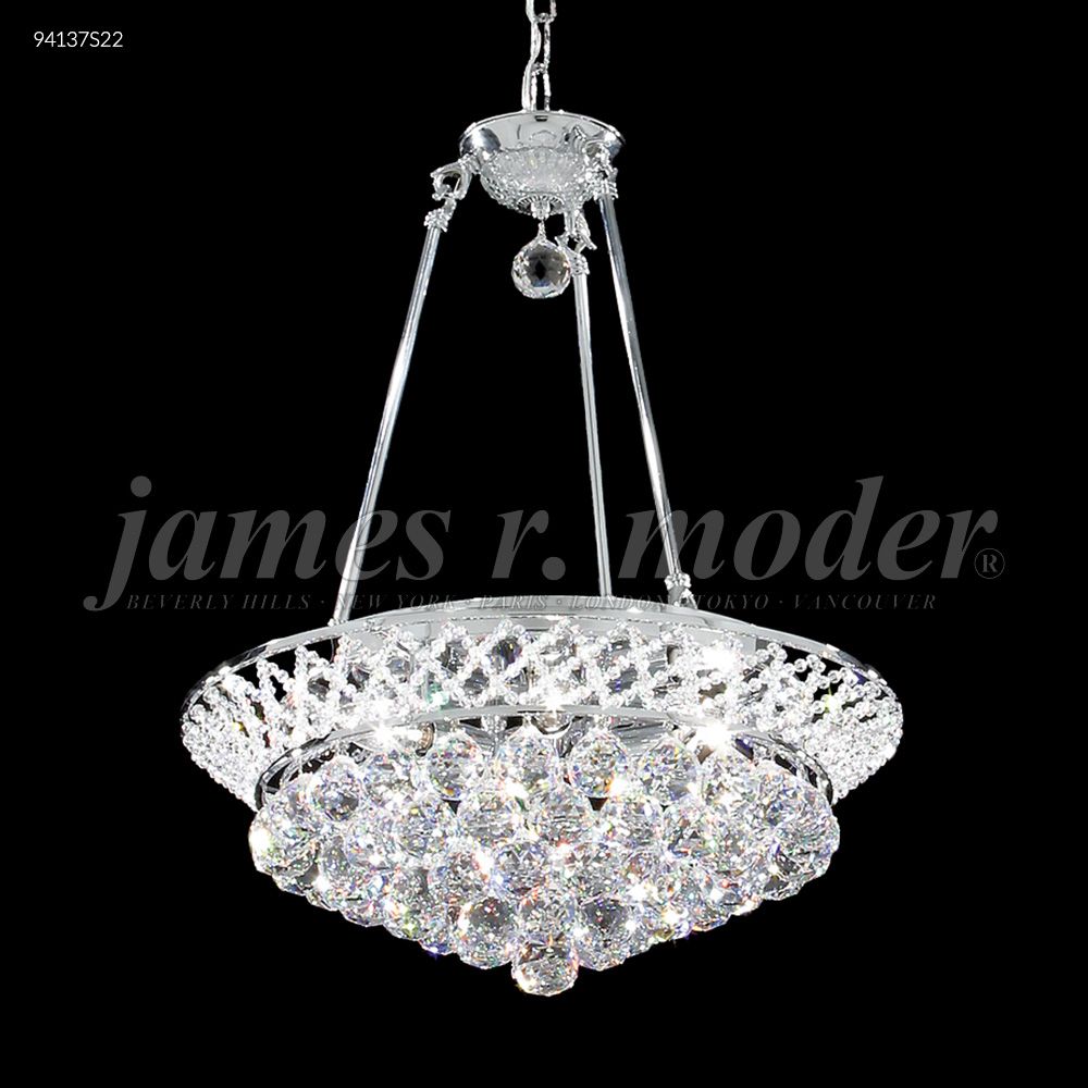James R Moder Crystal 94137S22 Jacqueline Collection Chandelier in Silver