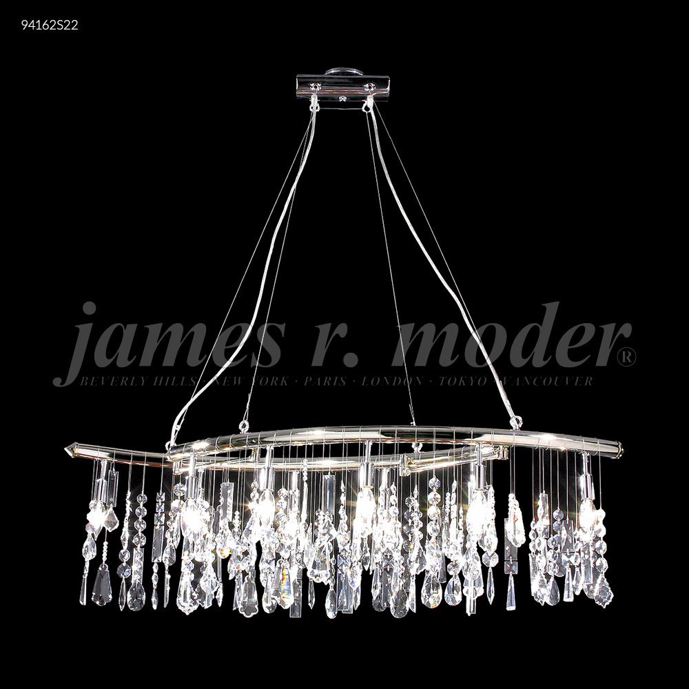 James R Moder Crystal 94162S22 Adjustable Broadway Bar in Silver