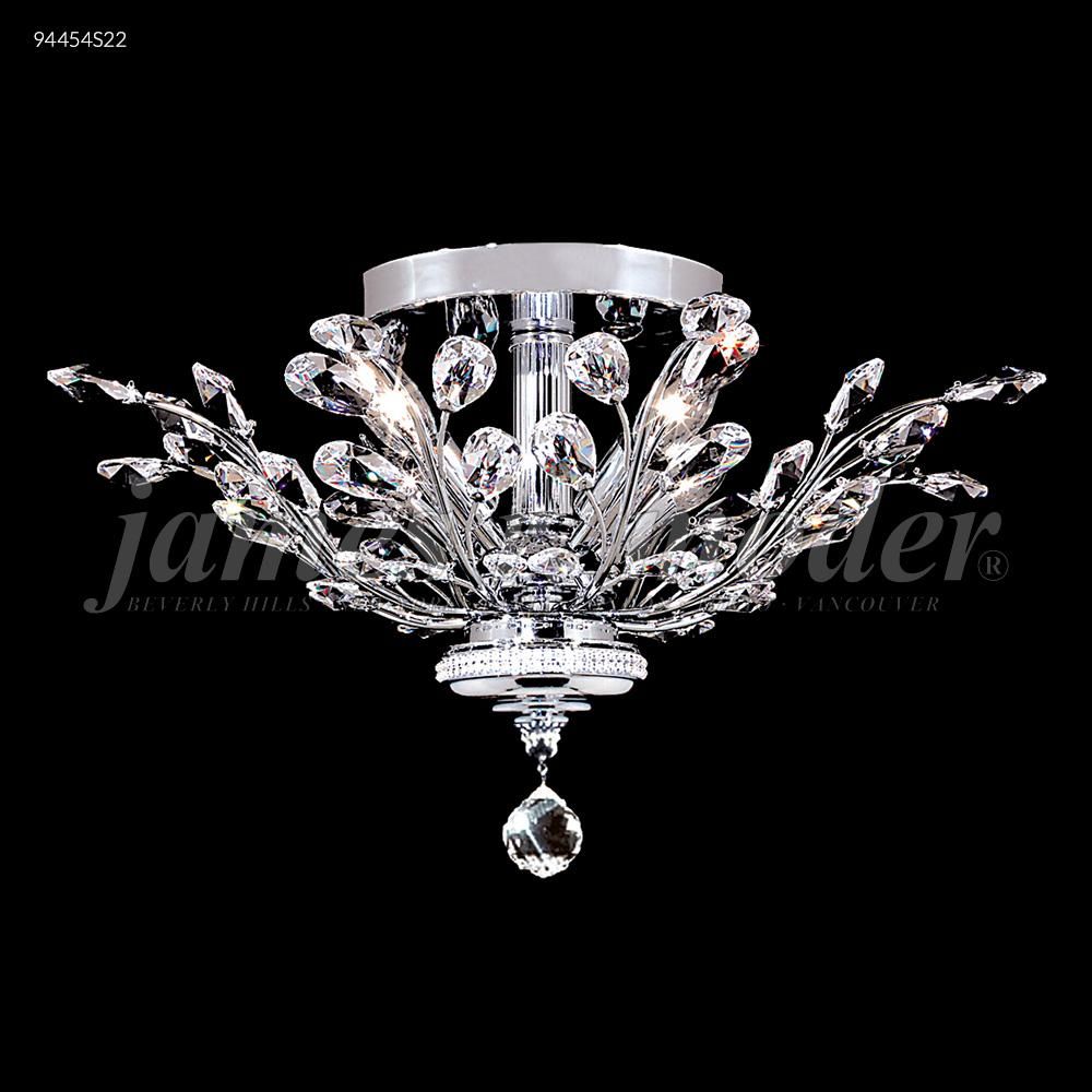 James R Moder Crystal 94454S0T Florale Collection Flush Mount in Silver