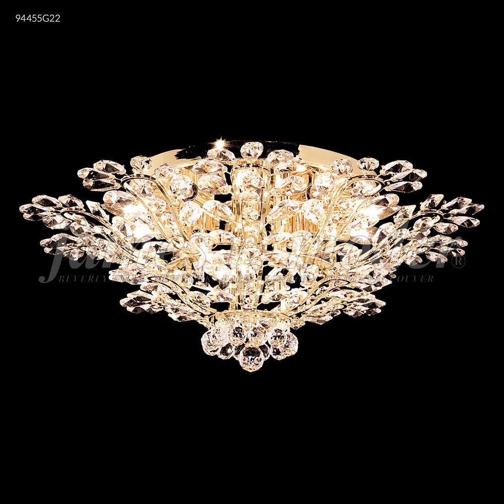 James R Moder Crystal 94455S00 Florale Collection Flush Mount in Silver