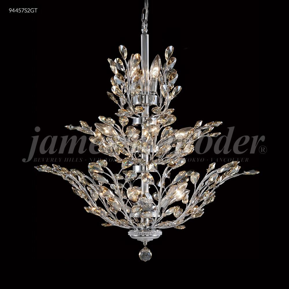 James R Moder Crystal 94457G2GT Florale Collection Chandelier in Gold