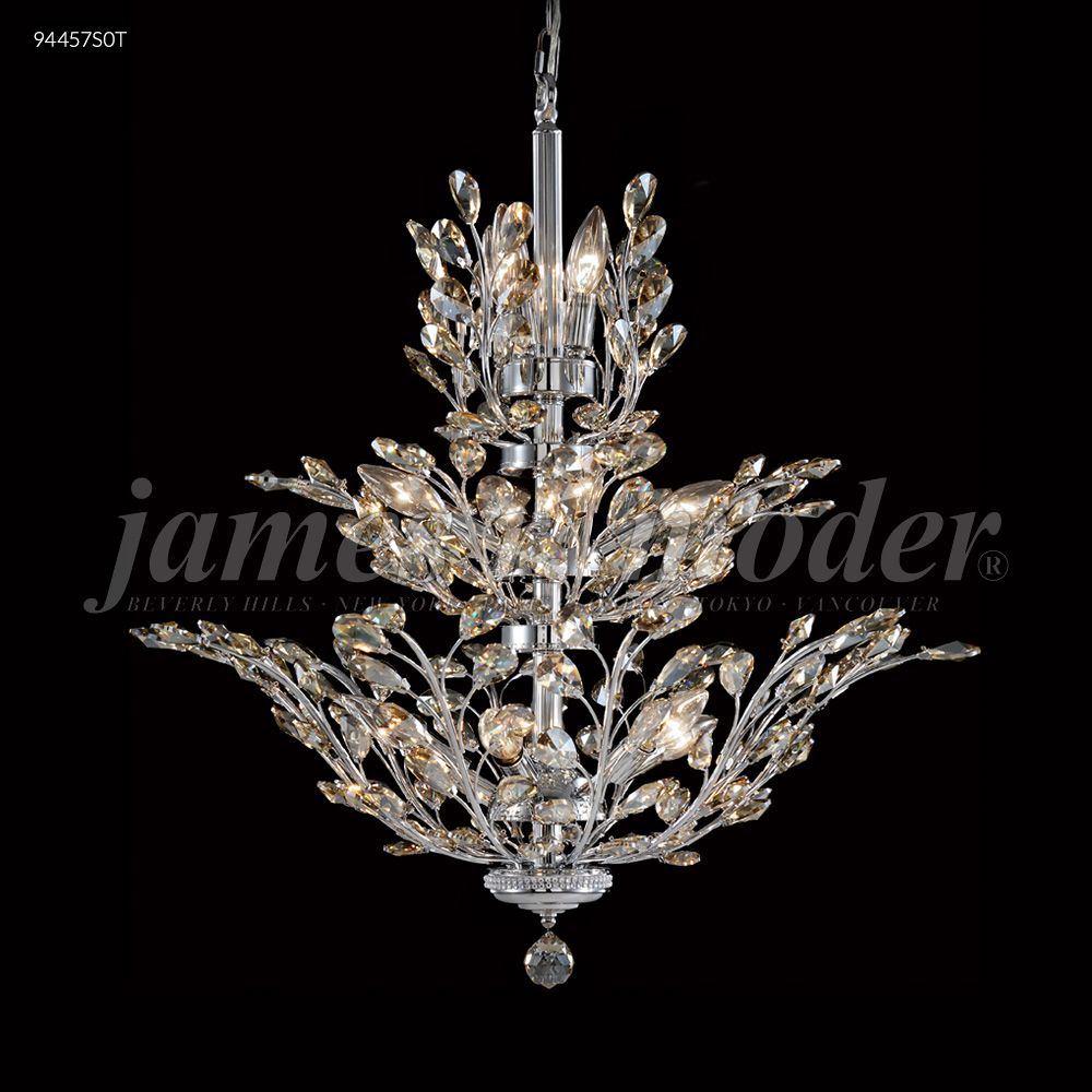 James R Moder Crystal 94457S0T Florale Collection Chandelier in Silver