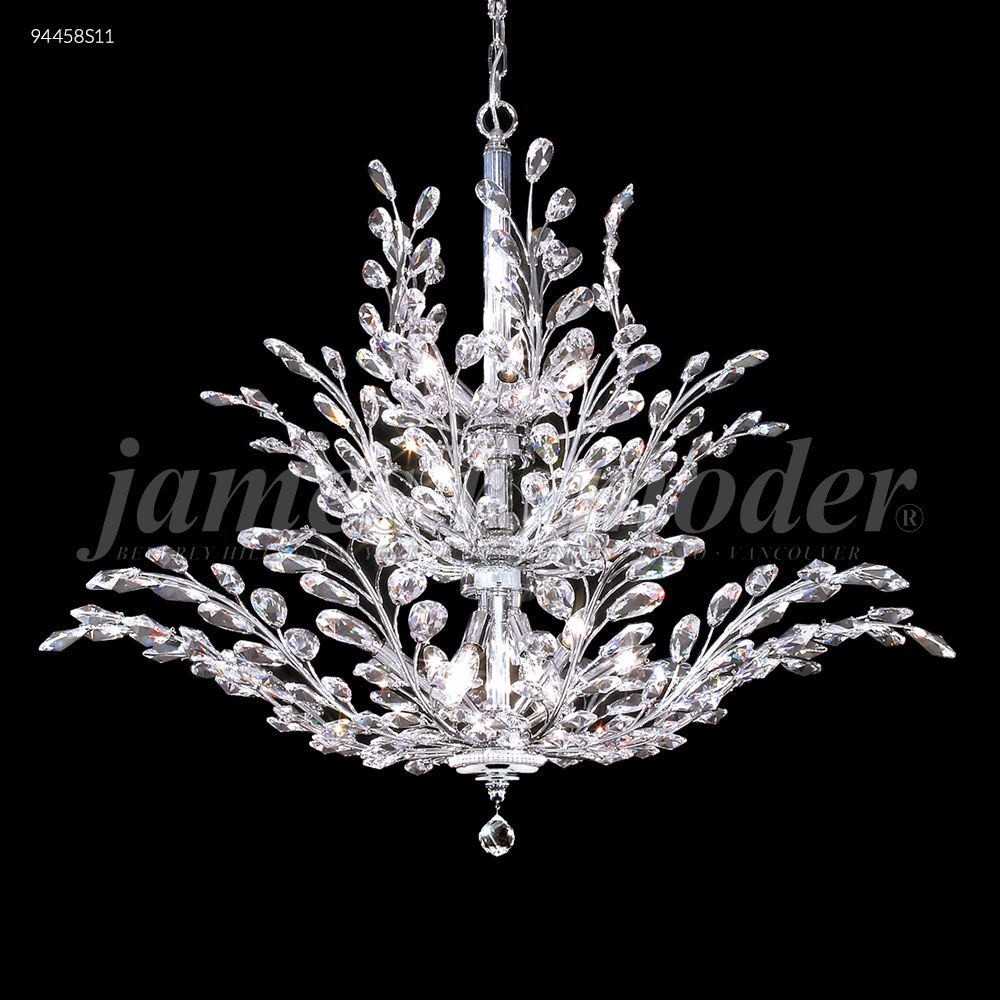James R Moder Crystal 94458S11 Florale Collection Chandelier in Silver