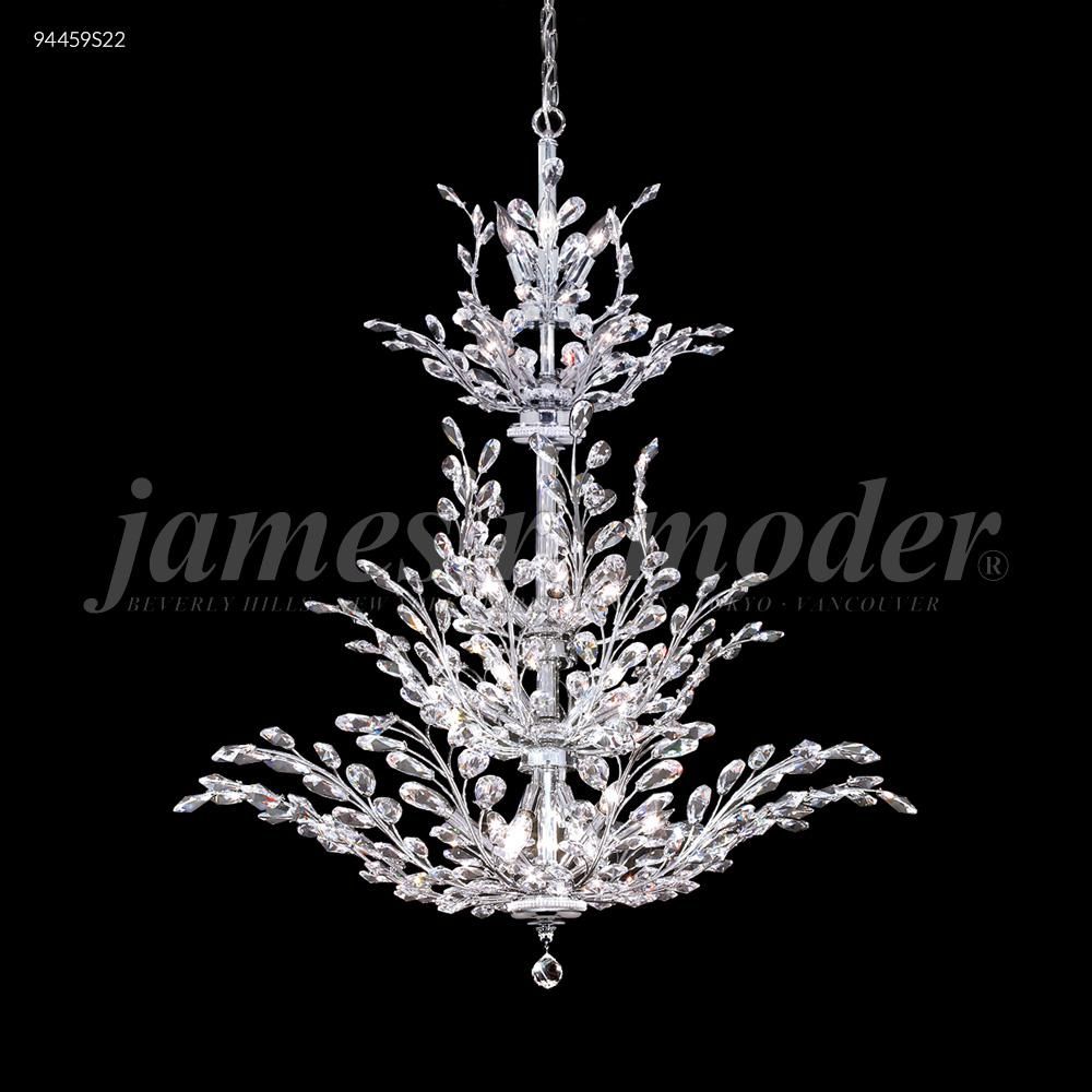 James R Moder Crystal 94459G0T Florale Collection Entry Chandelier in Gold