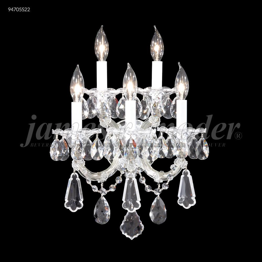James R Moder Crystal 94705GL00 Maria Theresa 5 Light Wall Sconce in Gold Lustre