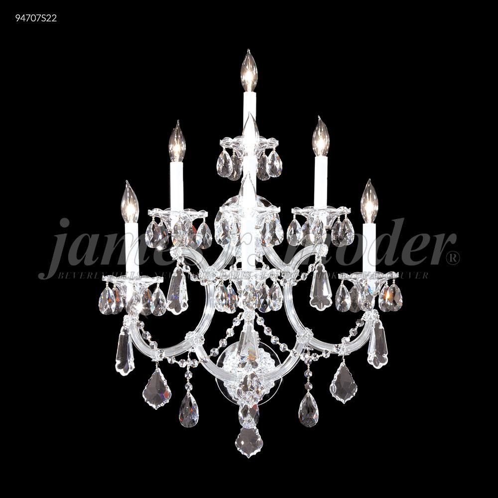 James R Moder Crystal 94707GL11 Maria Theresa 7 Light Wall Sconce in Gold Lustre