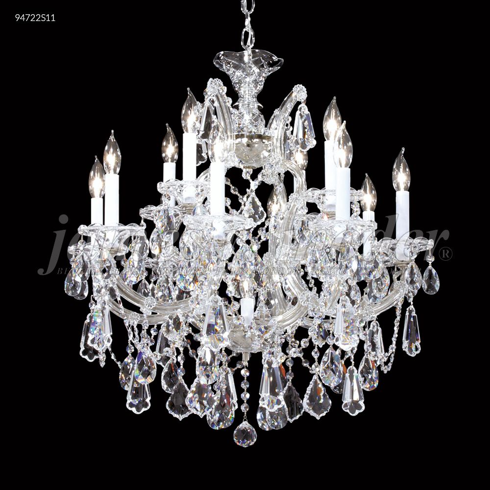 James R Moder Crystal 94722S11 Maria Theresa 12 Arm Chandelier in Silver