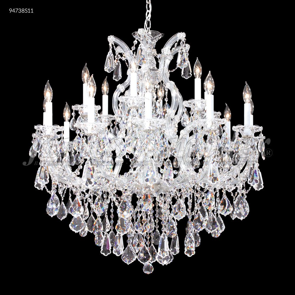 James R Moder Crystal 94738S11 Maria Theresa 18 Arm Chandelier in Silver