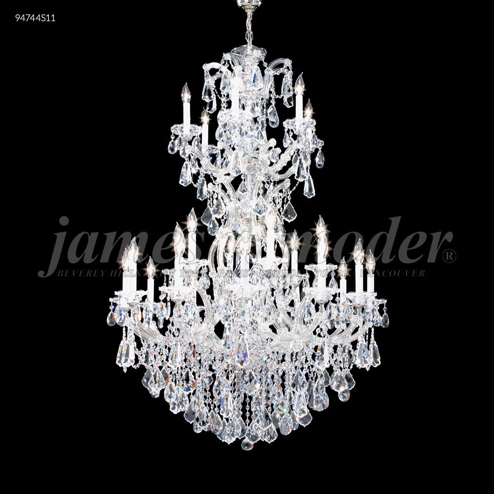 James R Moder Crystal 94744S11 Maria Theresa 24 Arm Entry Chandelier in Silver