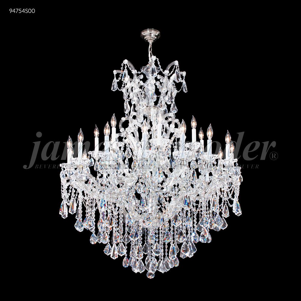 James R Moder Crystal 94754S00 Maria Theresa 24 Arm Entry Chandelier in Silver
