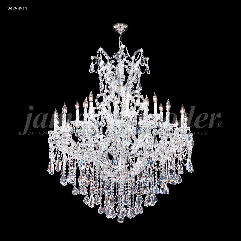 James R Moder Crystal 94754S11 Maria Theresa 24 Arm Entry Chandelier in Silver