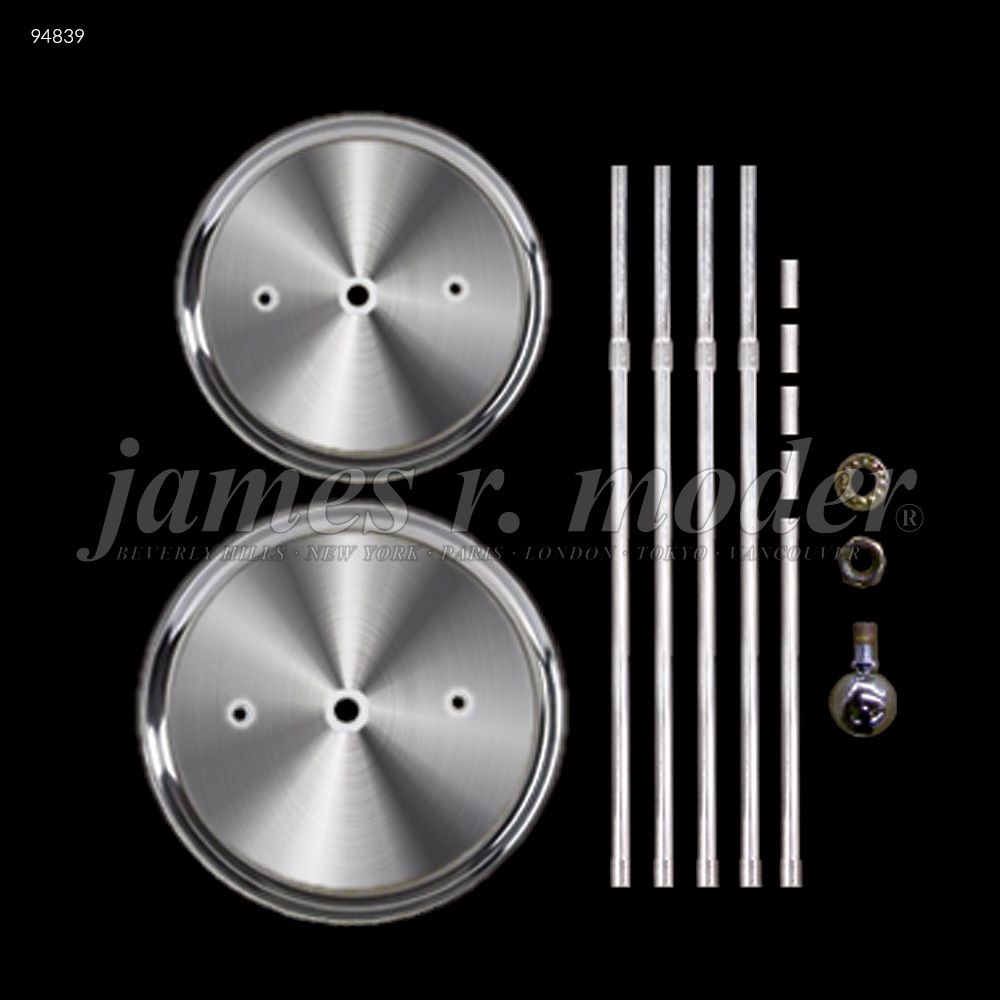 James R Moder Crystal 94839S18 Rod Suspension Kit in Silver