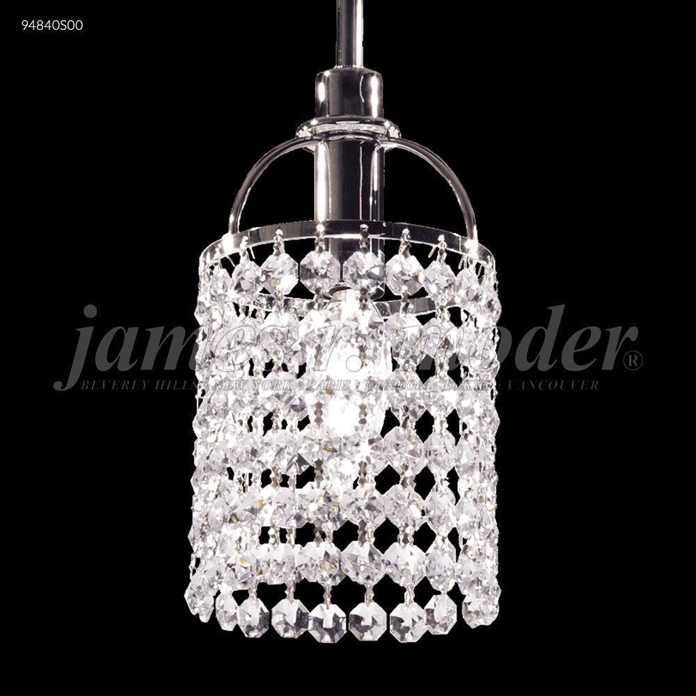 James R Moder Crystal 94840S00 Tekno Mini Pendant with Round Head in Silver