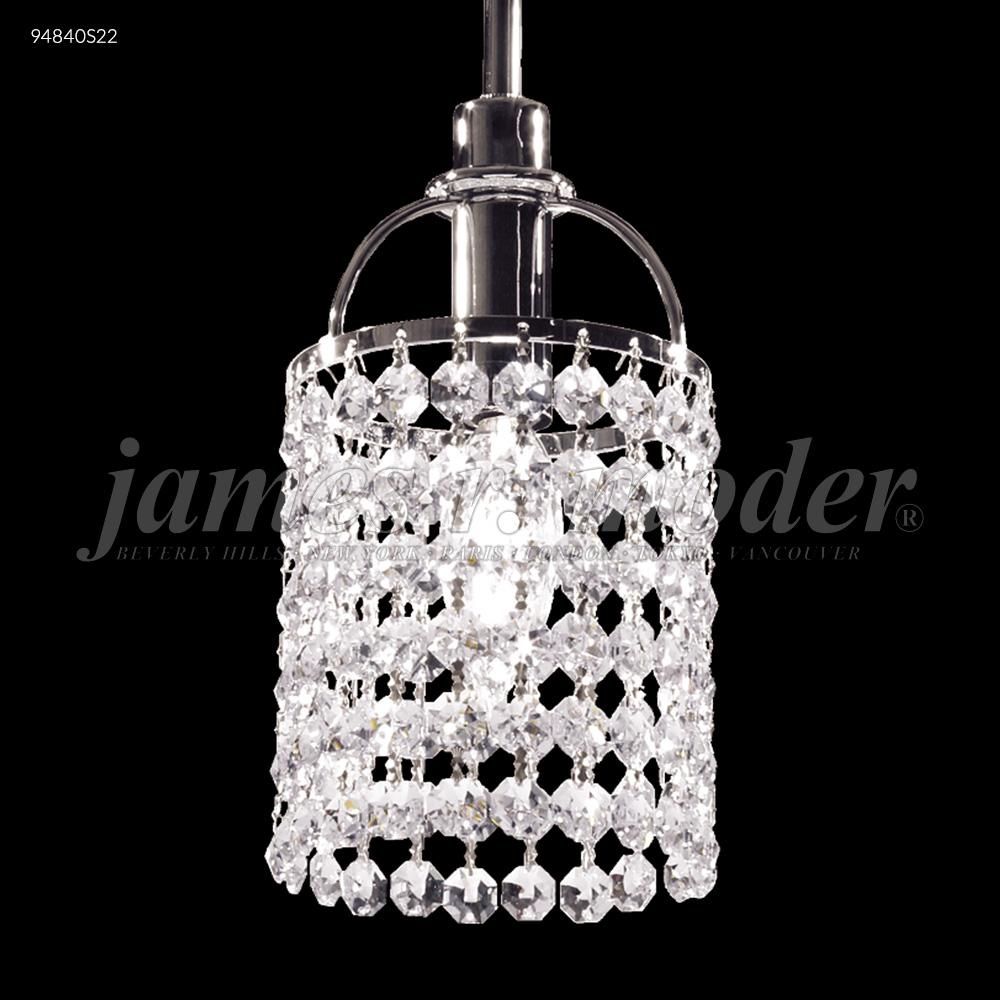 James R Moder Crystal 94840S2B Tekno Mini Pendant with Round Head in Silver