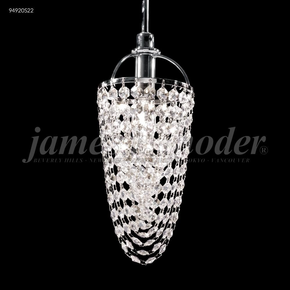 James R Moder Crystal 94920S0B Tekno Mini Pendant with Spiral Head in Silver