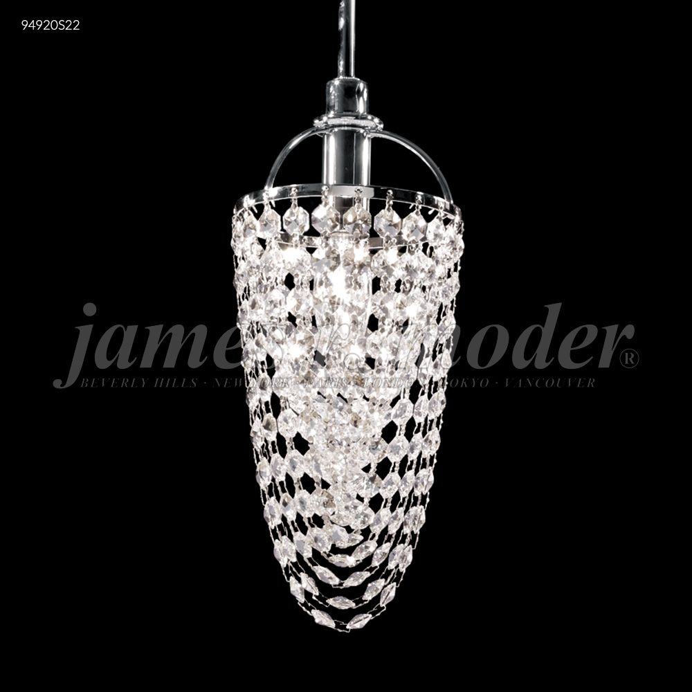 James R Moder Crystal 94920S22 Tekno Mini Pendant with Spiral Head in Silver