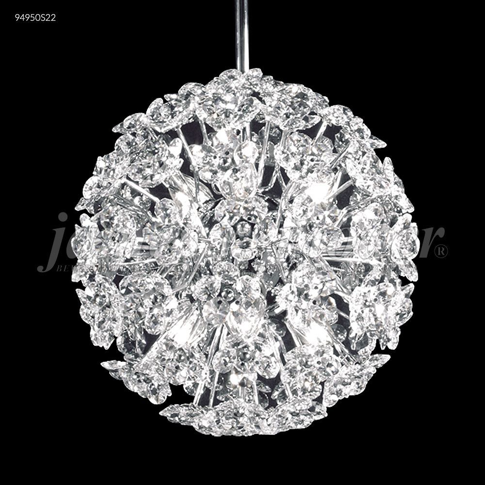 James R Moder Crystal 94950S22 Tekno Mini Round Ball Pendant in Silver