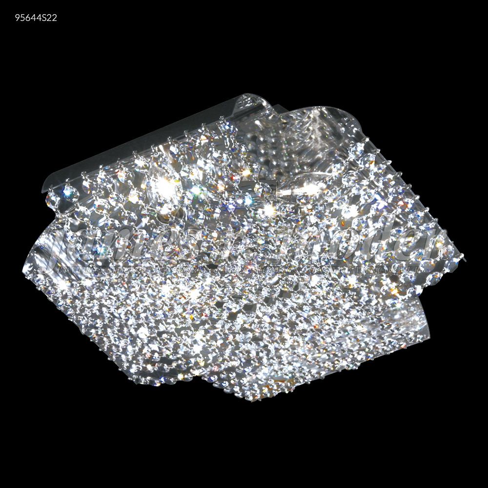 James R Moder Crystal 95644S22 Eclipse Collection Flush Mount in Silver