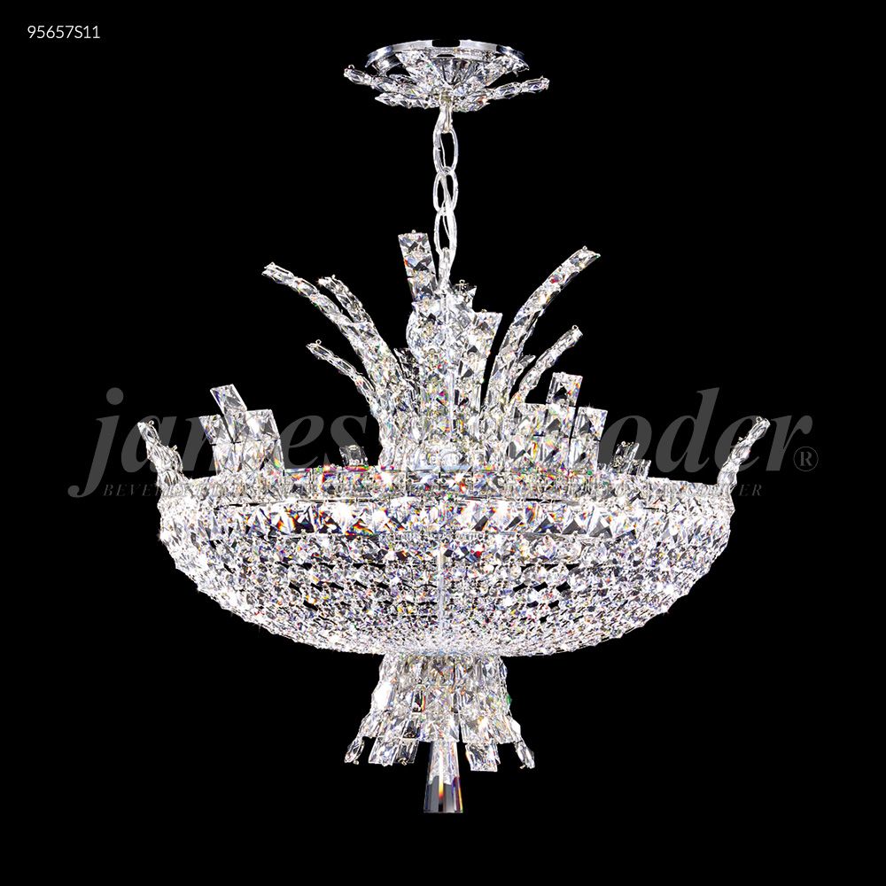 James R Moder Crystal 95657S11 Eclipse Collection Chandelier in Silver