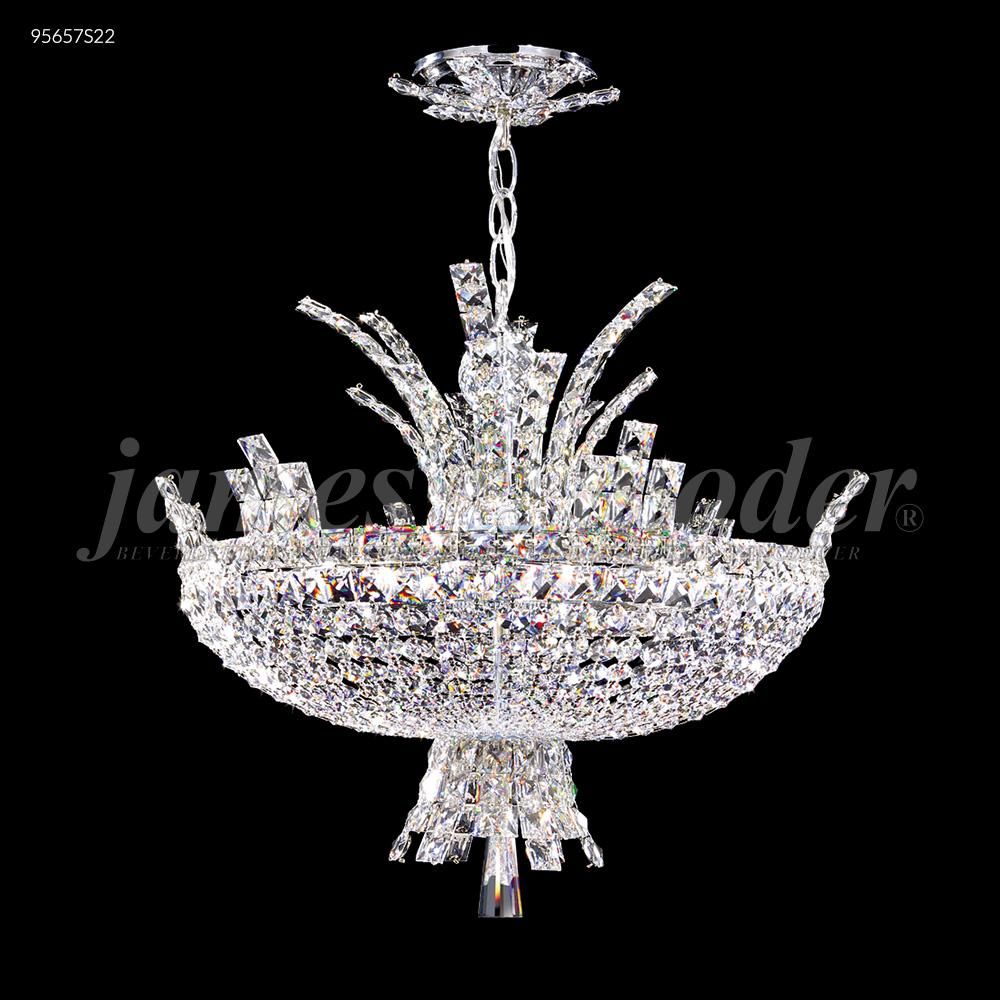 James R Moder Crystal 95658S22 Eclipse Collection Chandelier in Silver