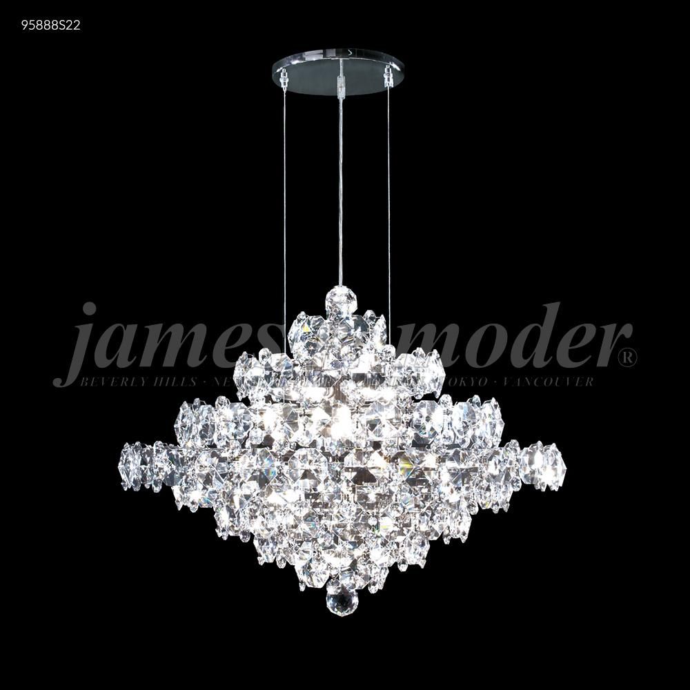 James R Moder Crystal 95887S00 Continental Fashion Chandelier in Silver