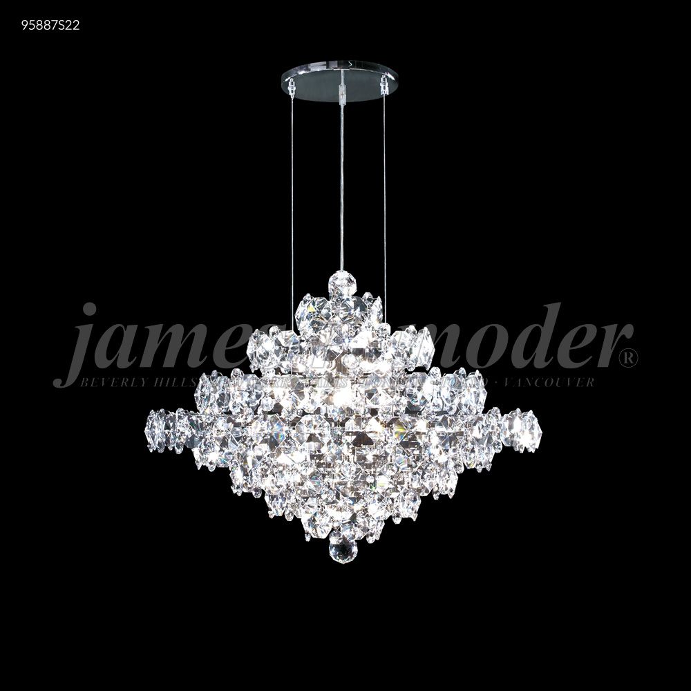 James R Moder Crystal 95887S22 Continental Fashion Chandelier in Silver