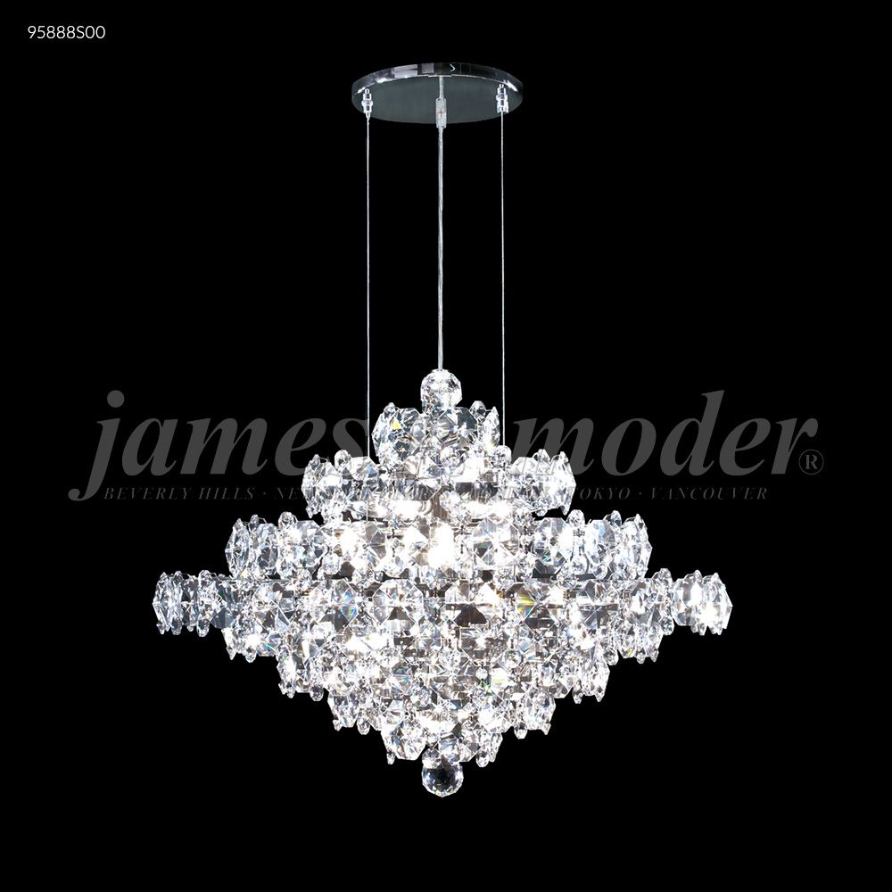 James R Moder Crystal 95888S00 Continental Fashion Chandelier in Silver