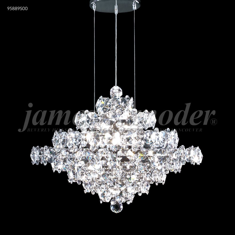 James R Moder Crystal 95889S00 Continental Fashion Chandelier in Silver