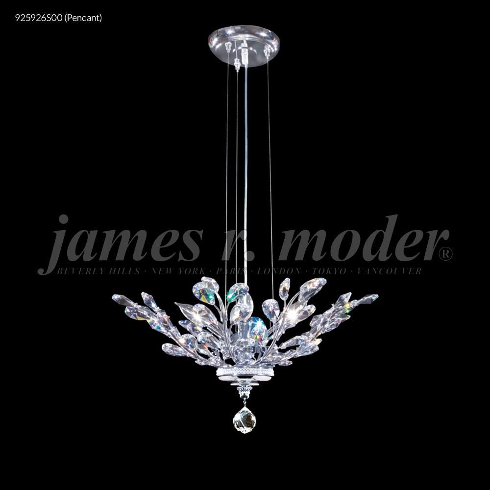 James R Moder Crystal 95926S00 Florale Collection Dual Mount Pendant in Silver