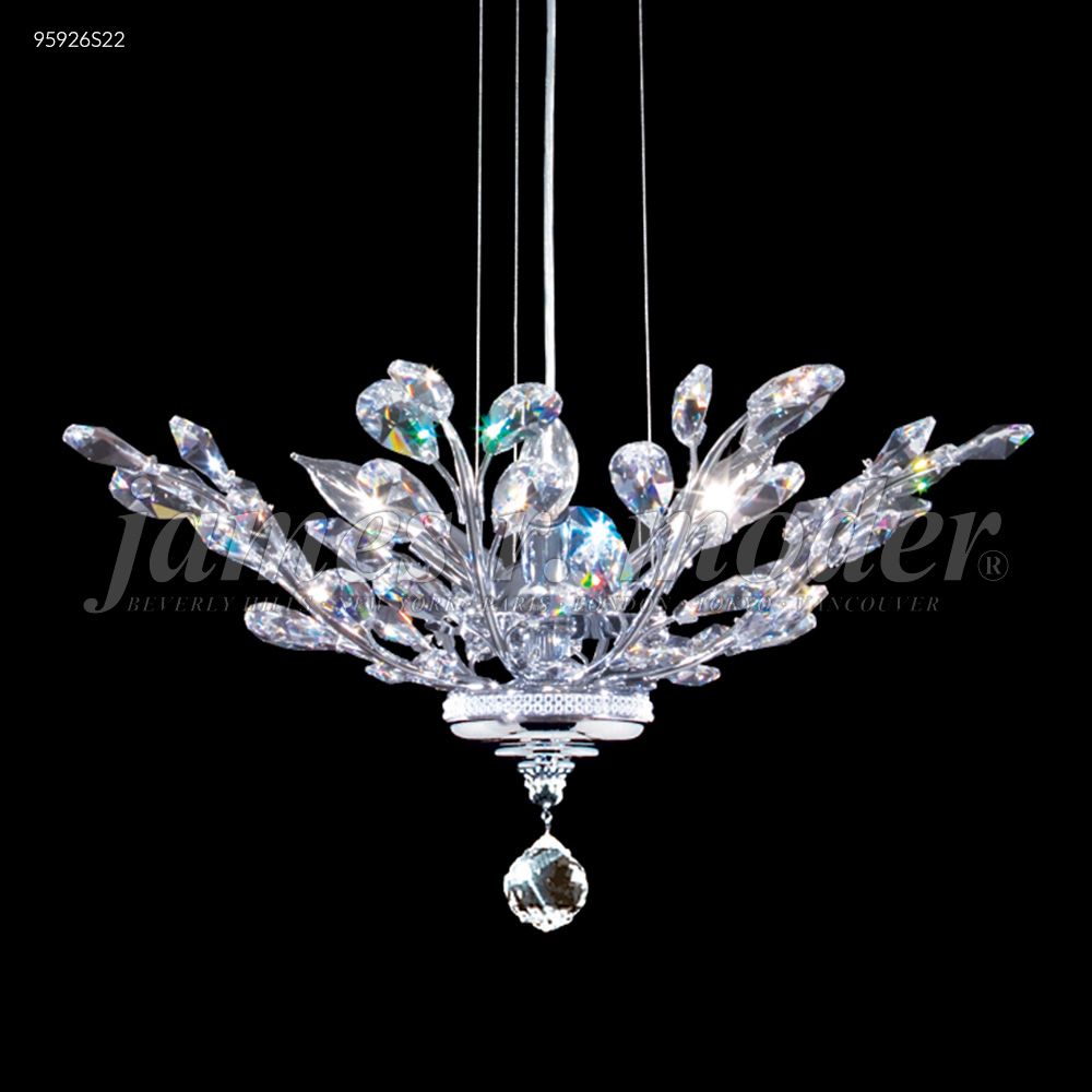 James R Moder Crystal 95926S22 Florale Collection Dual Mount Pendant in Silver
