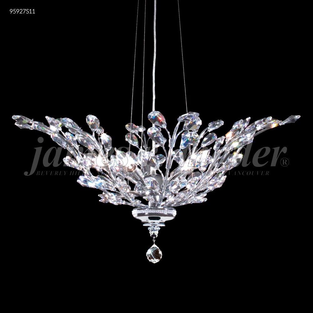 James R Moder Crystal 95927S11 Florale Collection Pendant in Silver