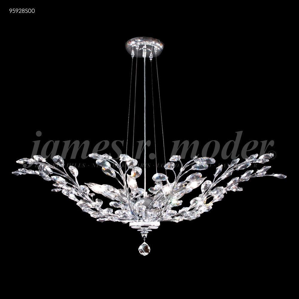 James R Moder Crystal 95928S00 Florale Collection Pendant in Silver