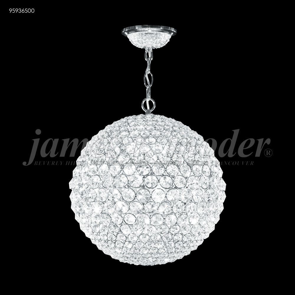 James R Moder Crystal 95936S00 Sun Sphere Chandelier in Silver