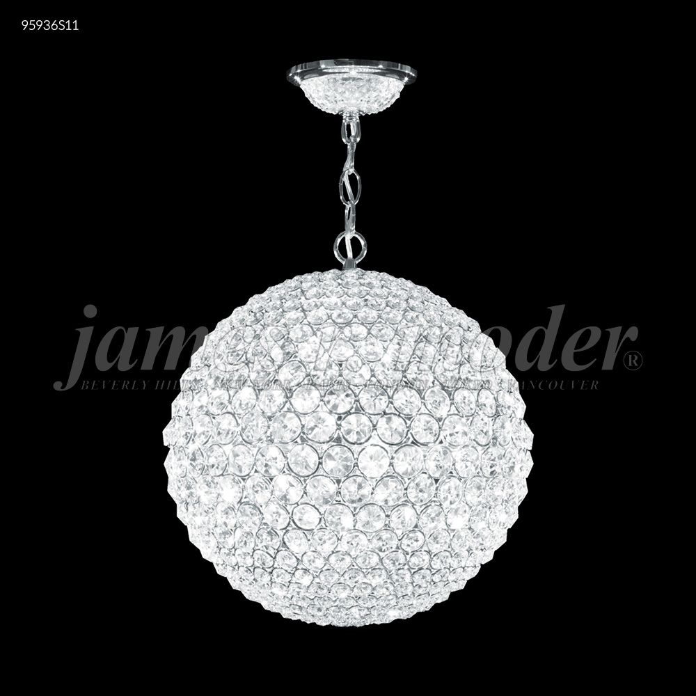 James R Moder Crystal 95936S11 Sun Sphere Chandelier in Silver