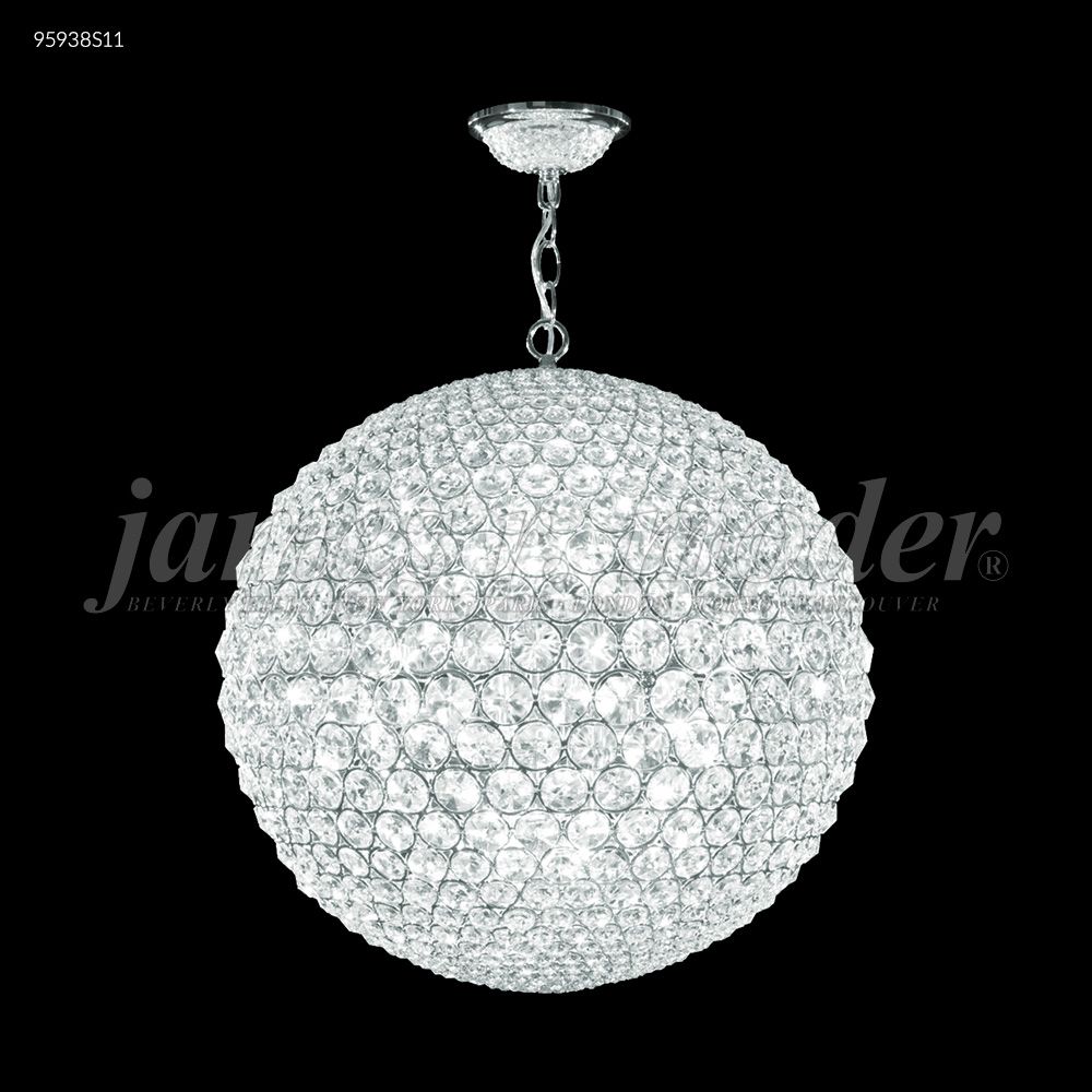 James R Moder Crystal 95938S11 Sun Sphere Chandelier in Silver