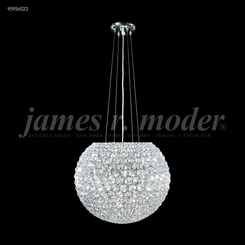 James R Moder Crystal 95956S22 Sun Sphere Chandelier In Silver Finish