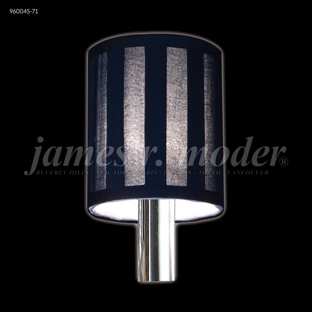James R Moder Crystal 96004-71 Black Striped Fabric Non-Tilt Shade