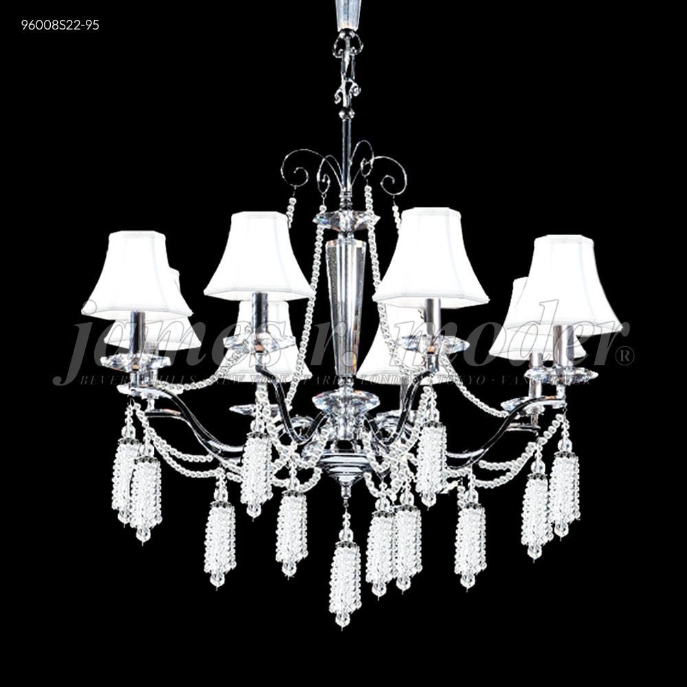 James R Moder Crystal 96008S0B-95 Tassel Collection 8 Arm Chandelier in Silver